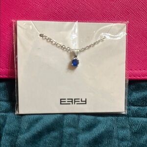 Effy Silver Necklace with Blue Pendant